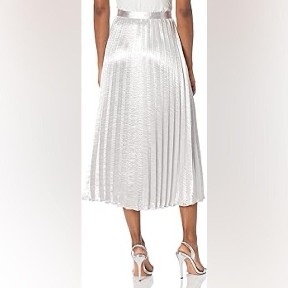 NWT Rebecca Taylor Women's Lamé Pleated Skirt Size 00